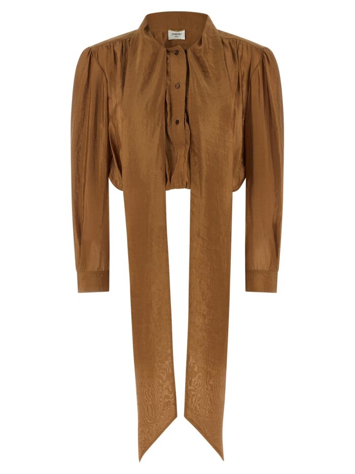 Saint Laurent Lavallière Neck Blouse