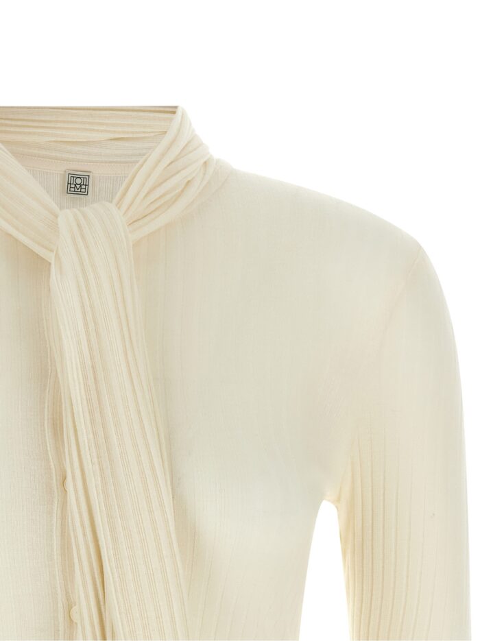 TOTEME Lavallière Neck Cardigan