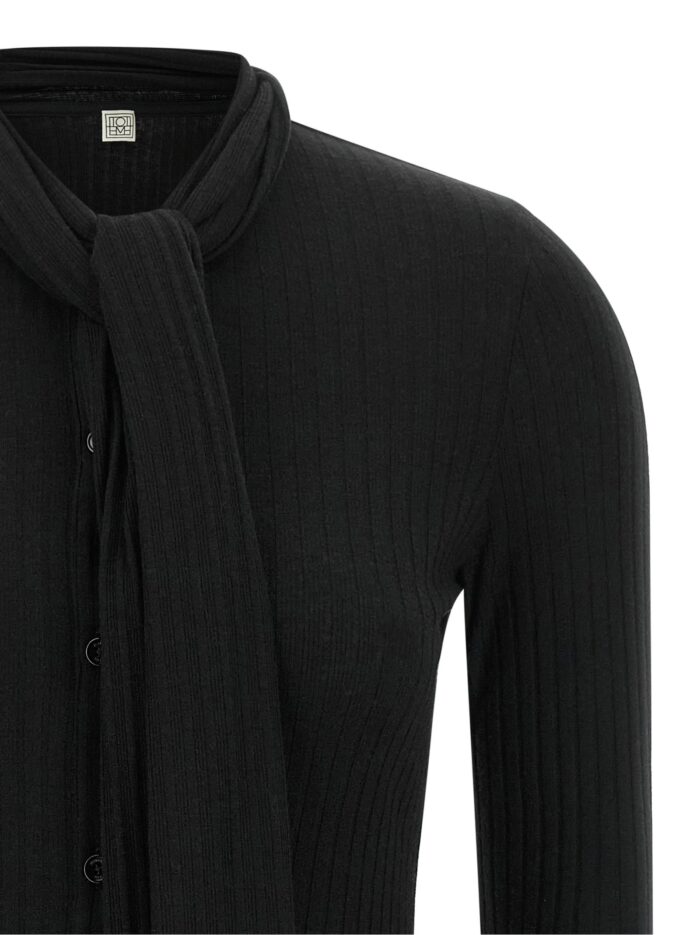TOTEME Lavallière Neck Cardigan