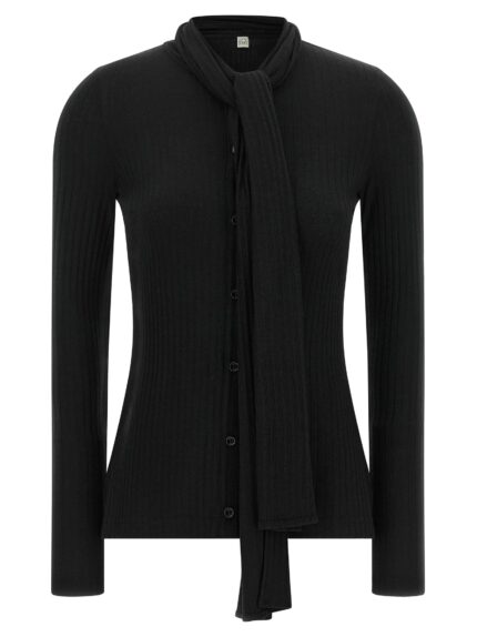 TOTEME Lavallière Neck Cardigan