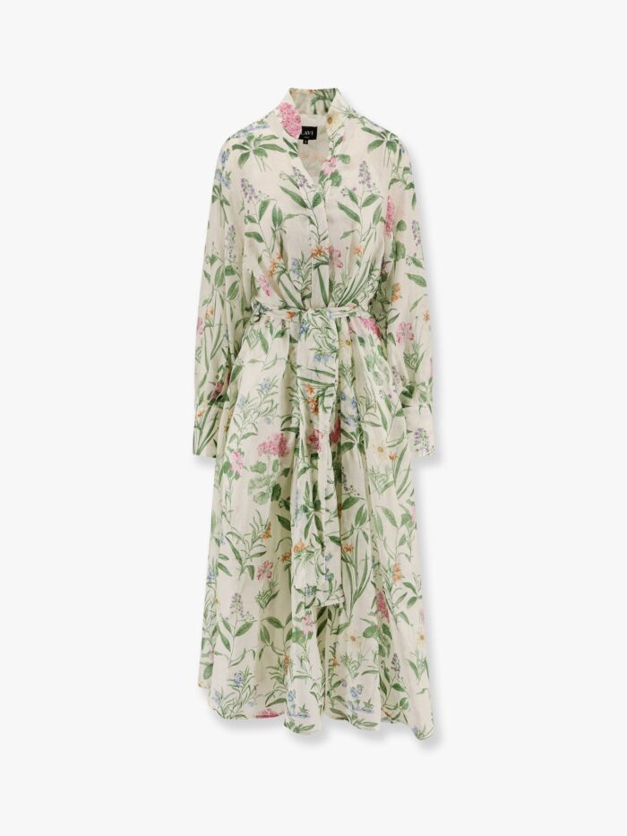 LAVI Artemisia Ramie Long Dress With Cotton Petticoat