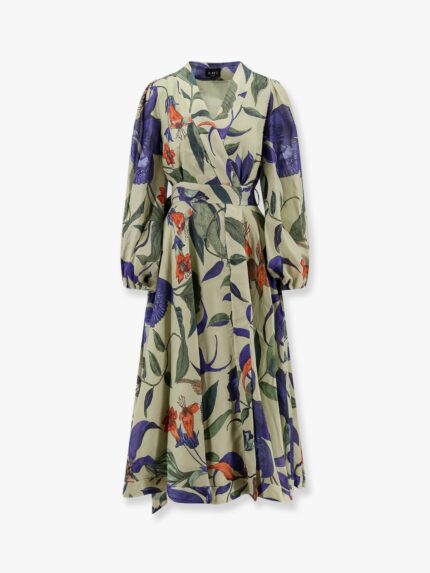 LAVI Ligea Cotton Long Dress With Multicolor Print