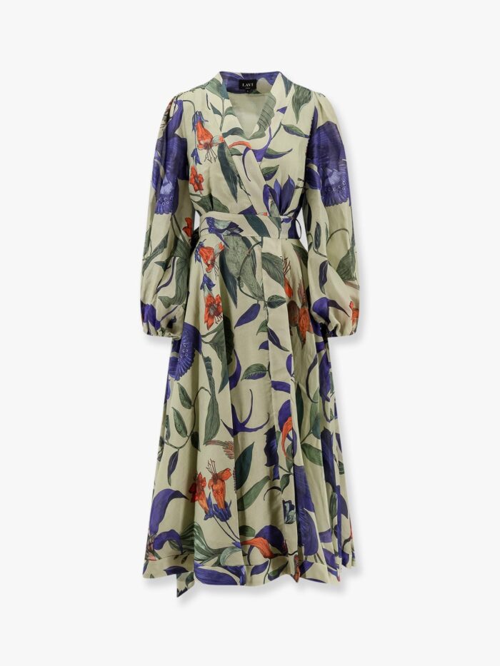 LAVI Ligea Cotton Long Dress With Multicolor Print