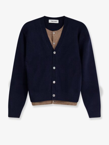 TONYWACK Layered Wool Blend Cardigan