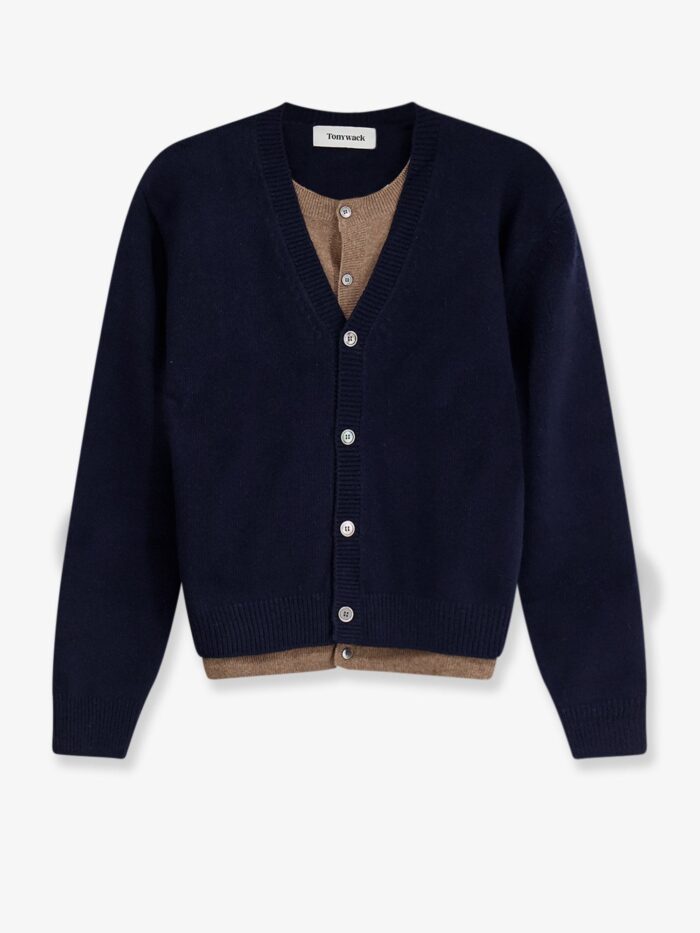 TONYWACK Layered Wool Blend Cardigan