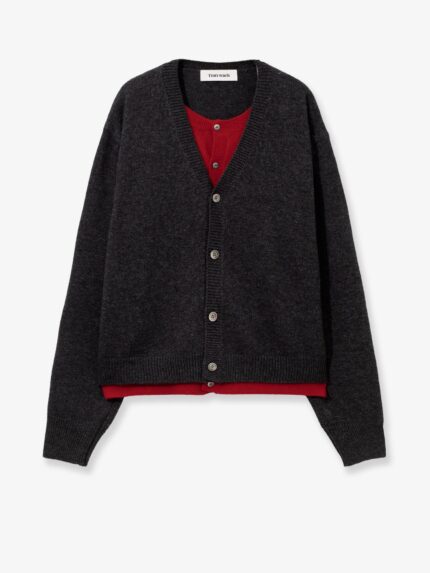 TONYWACK Layered Wool Blend Cardigan