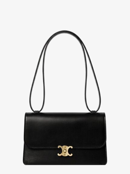 Celine Le 17 Leather Crossbody Bag With Metal Triomphe Closure