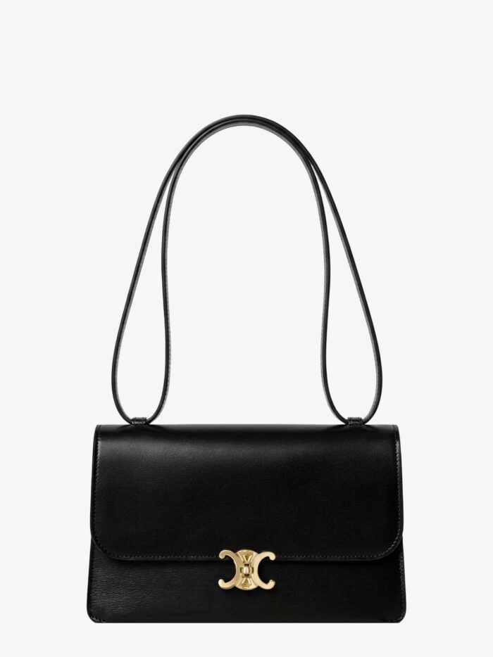 Celine Le 17 Leather Crossbody Bag With Metal Triomphe Closure