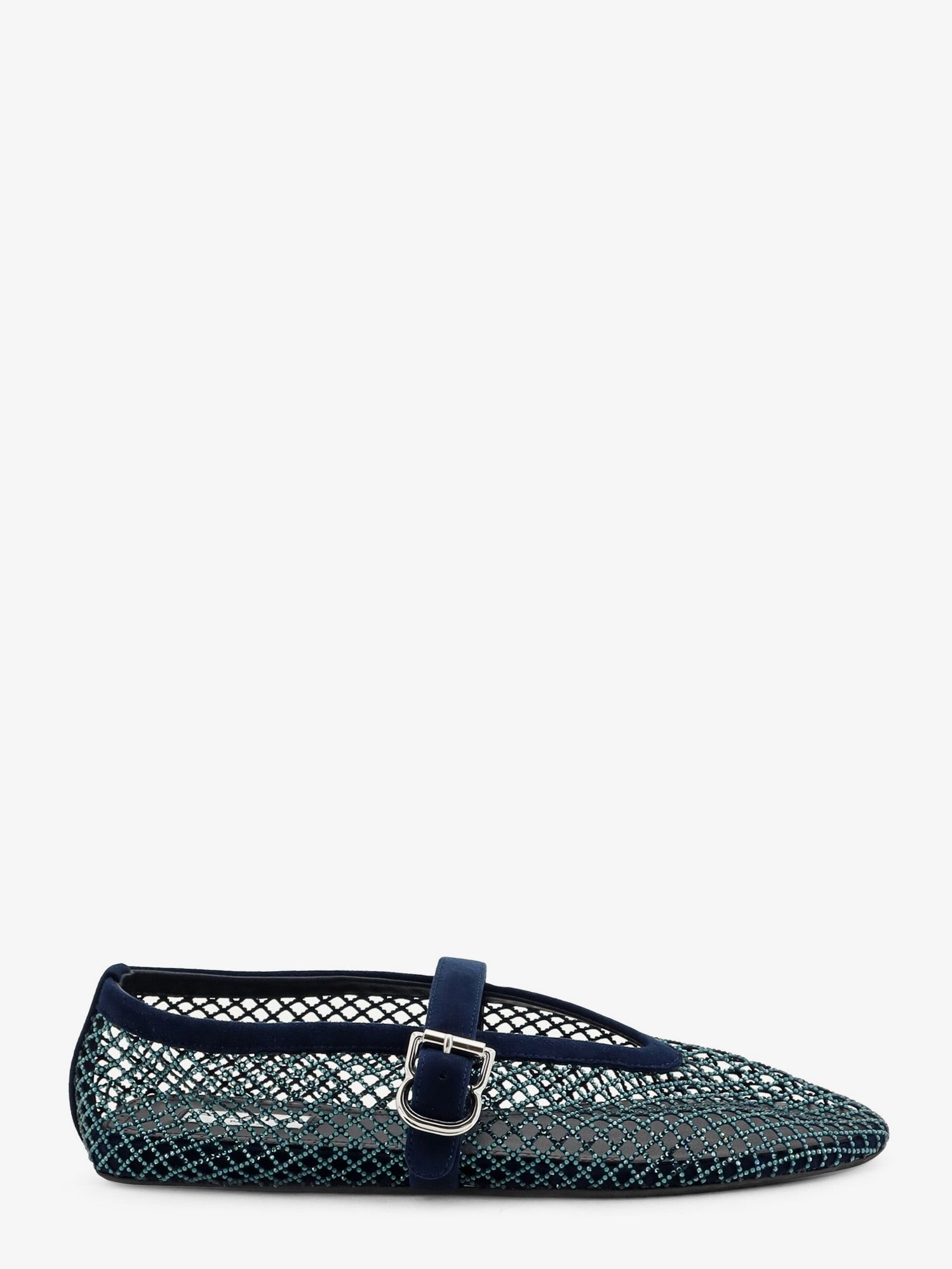 ALAIA Le Ballerine Flats Mesh Balerinas With Rhinestone Detail