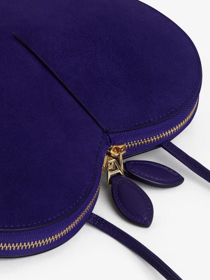 ALAIA Le Coeur Suede Crossbody Bag