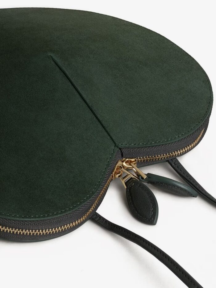 ALAIA Le Coeur Suede Crossbody Bag