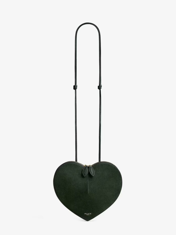 alaia le coeur suede crossbody bag ALAIA Le Coeur Suede Crossbody Bag