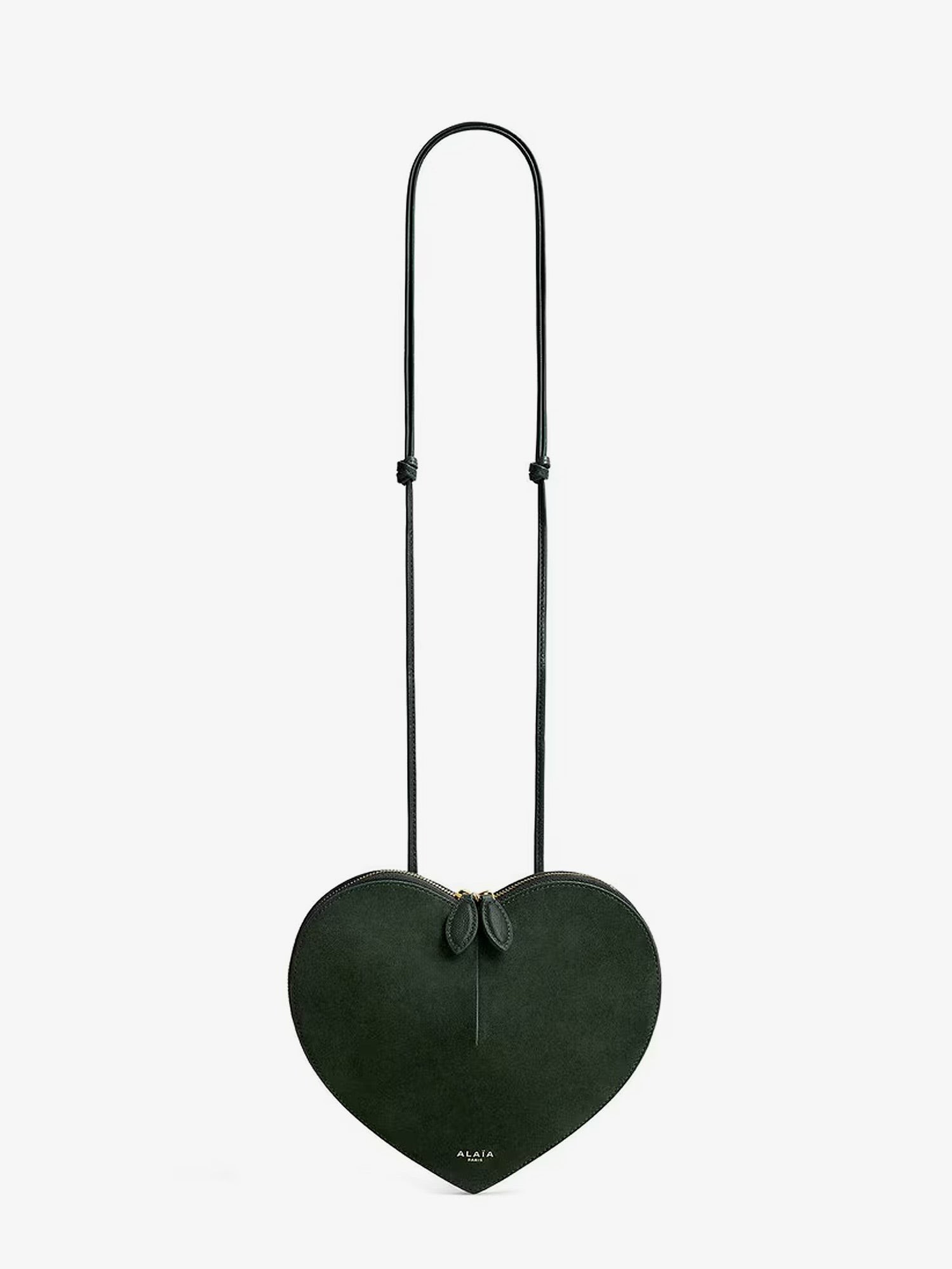 ALAIA Le Coeur Suede Crossbody Bag