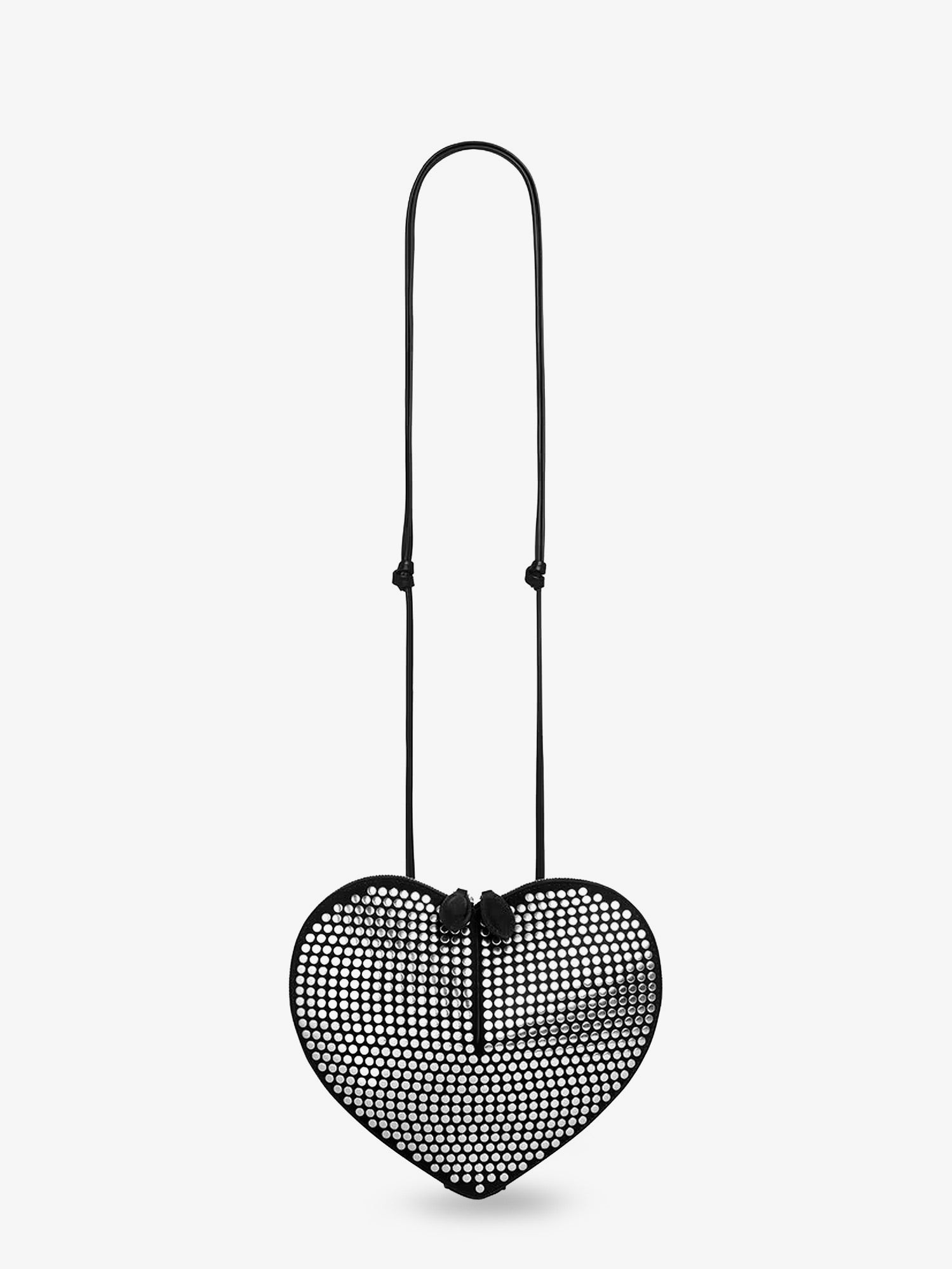 ALAIA Le Coeur Suede Shoulder Bag With All-over Studs