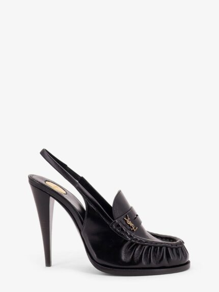 Saint Laurent Le Loafer 110 Pumps With Metal Cassandre Logo