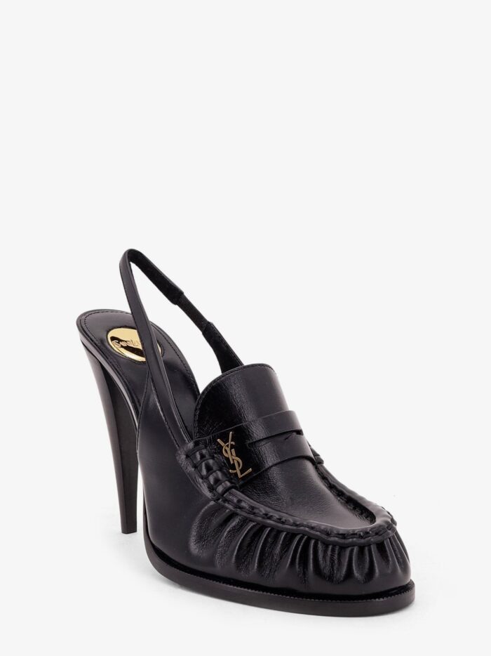 Saint Laurent Le Loafer 110 Pumps With Metal Cassandre Logo