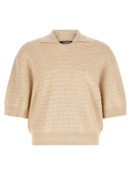 JACQUEMUS 'Le Polo Maille Chevron' Polo Shirt