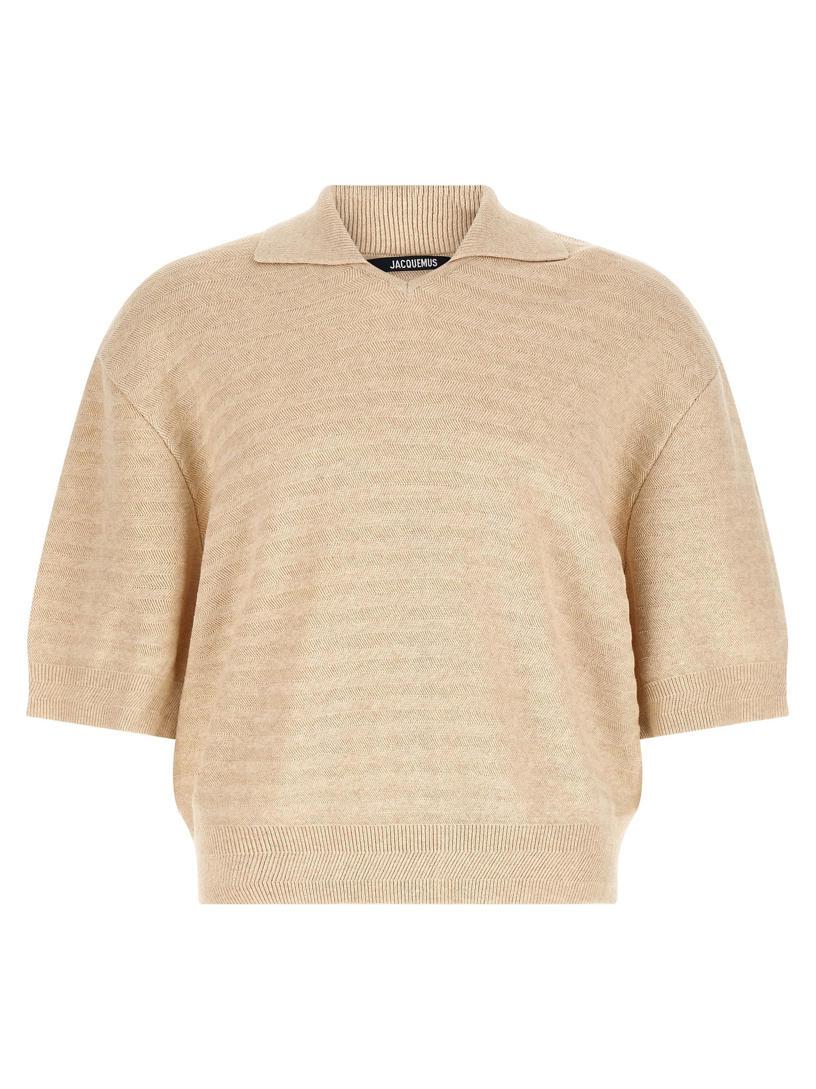JACQUEMUS 'Le Polo Maille Chevron' Polo Shirt