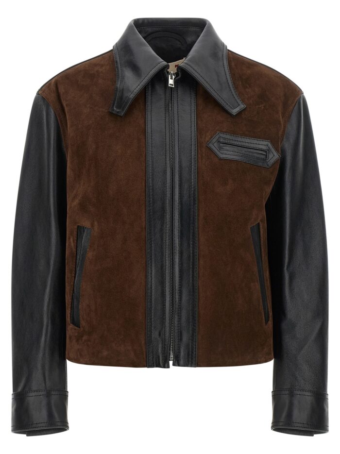 marni leather and suede jacket Marni Leather And Suede Jacket