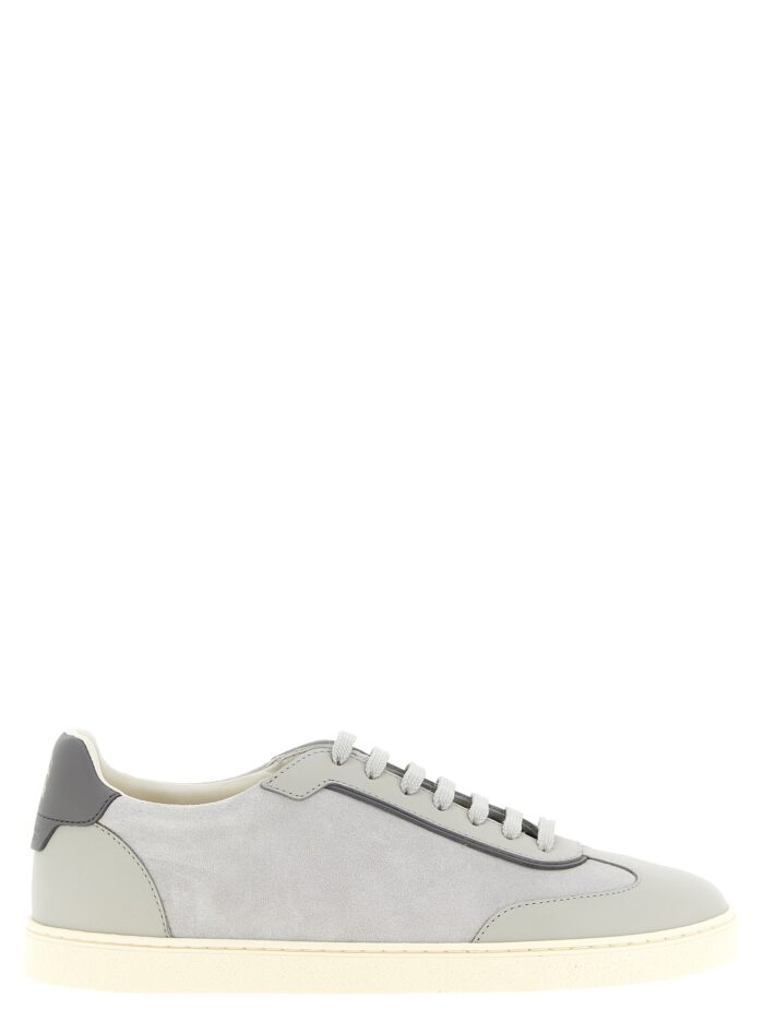 brunello cucinelli leather and suede sneakers Brunello Cucinelli Leather And Suede Sneakers