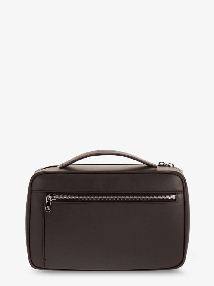 Brunello Cucinelli Leather Beauty Case With Metal Logo Detail