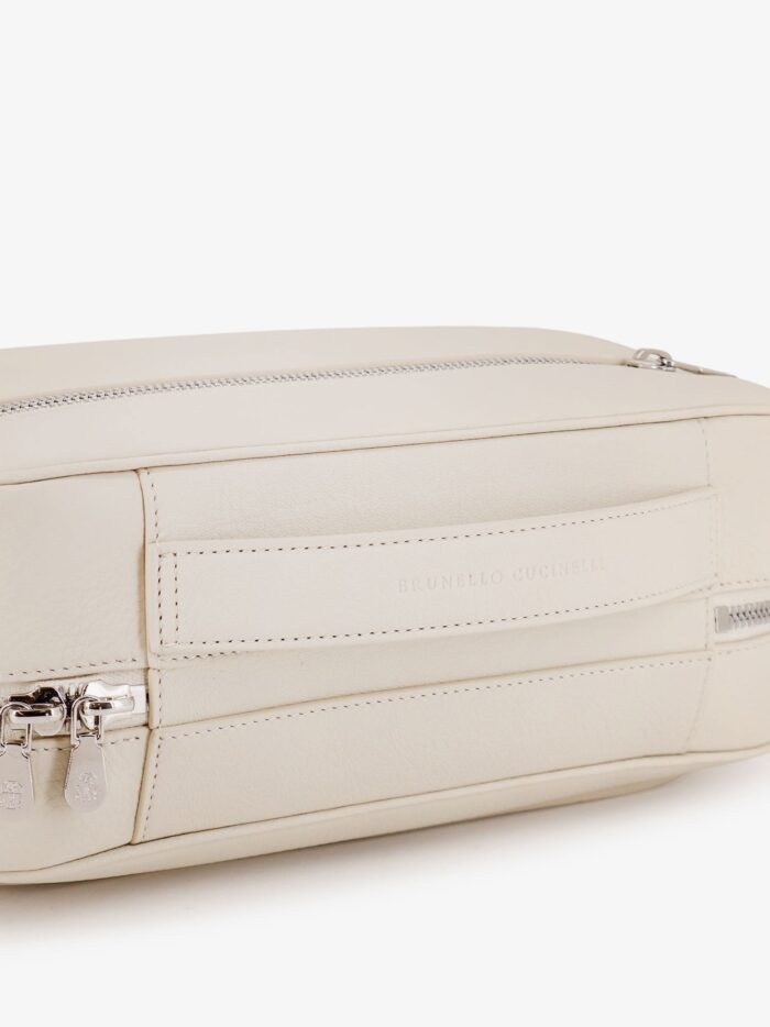 Brunello Cucinelli Leather Beauty Case With Metal Logo Detail