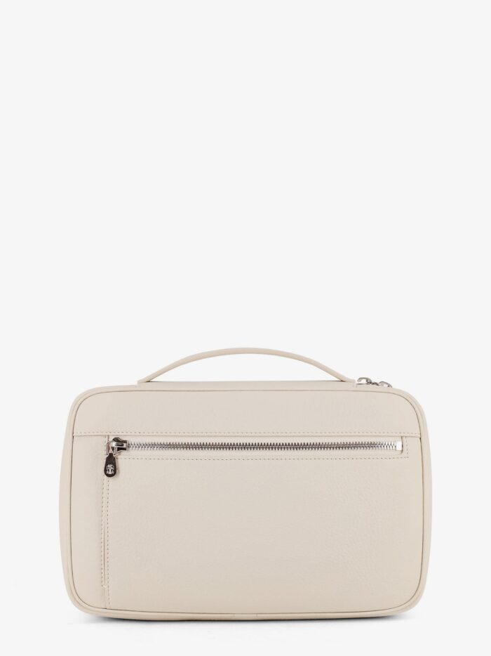 Brunello Cucinelli Leather Beauty Case With Metal Logo Detail