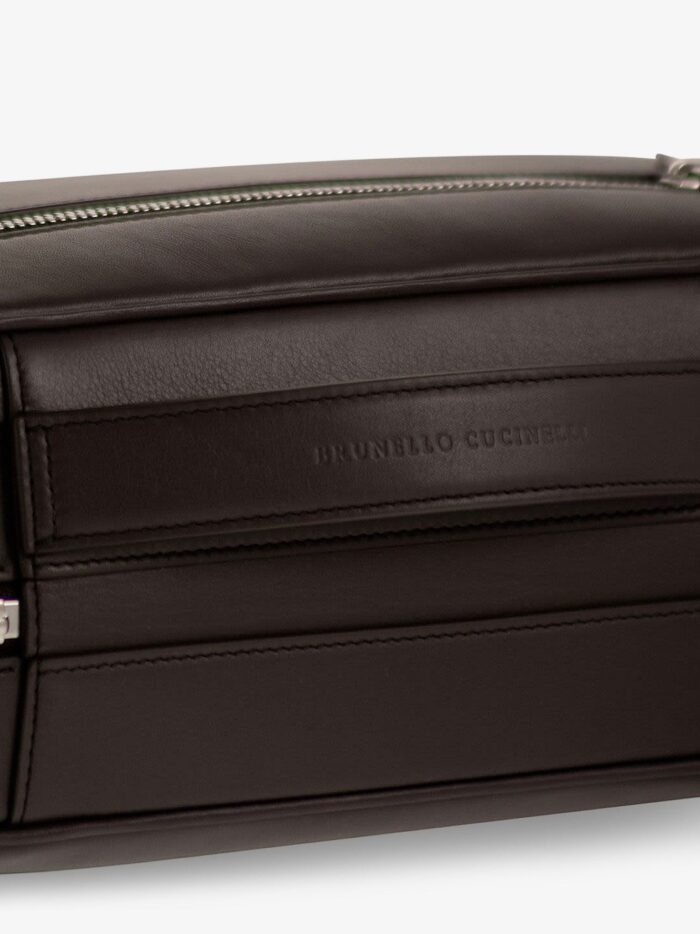Brunello Cucinelli Leather Beauty Case With Metal Logo Detail