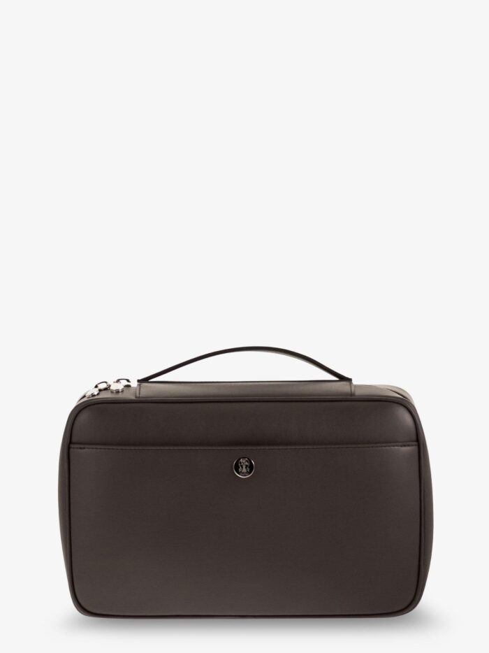 Brunello Cucinelli Leather Beauty Case With Metal Logo Detail