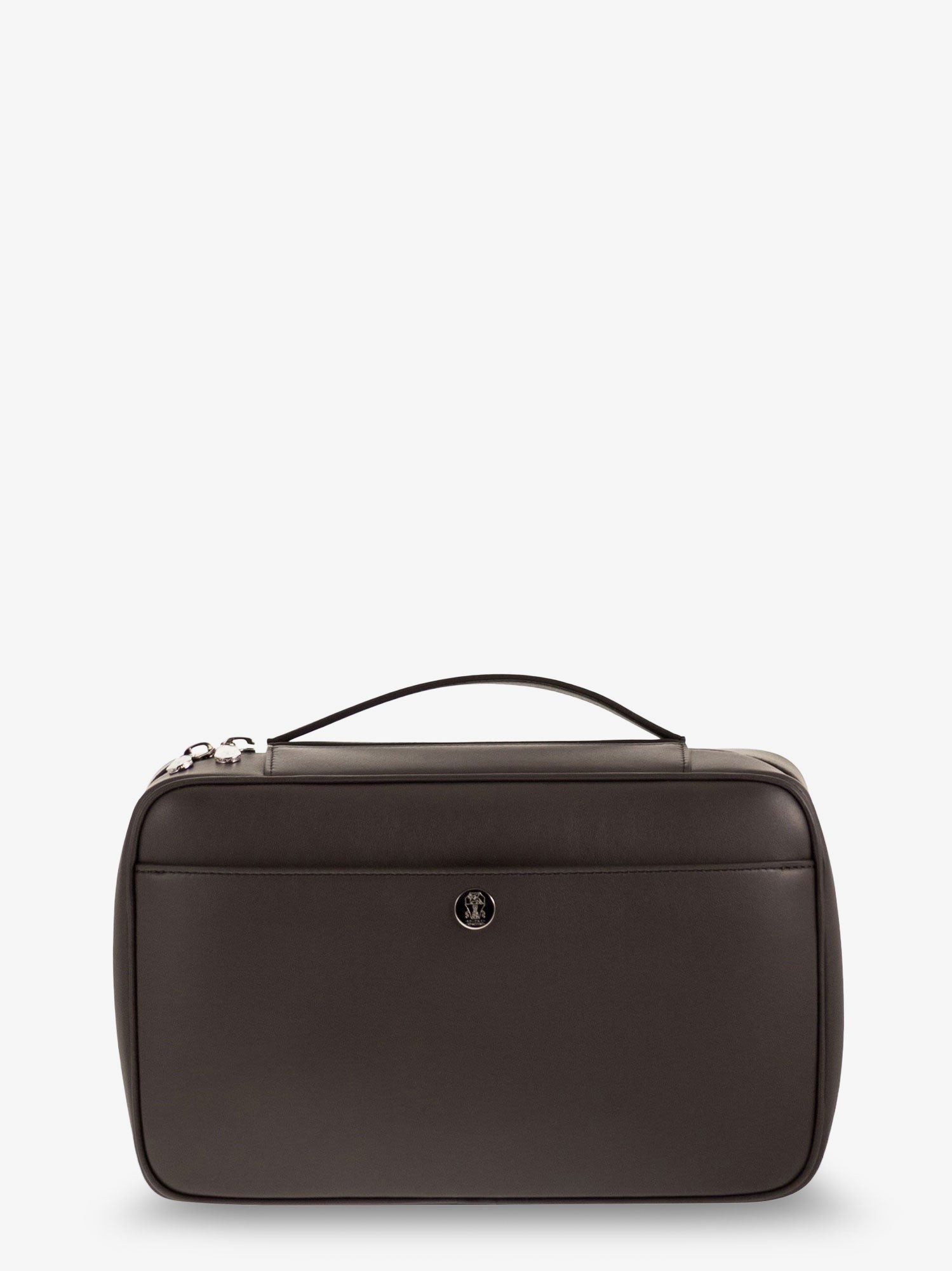 Brunello Cucinelli Leather Beauty Case With Metal Logo Detail