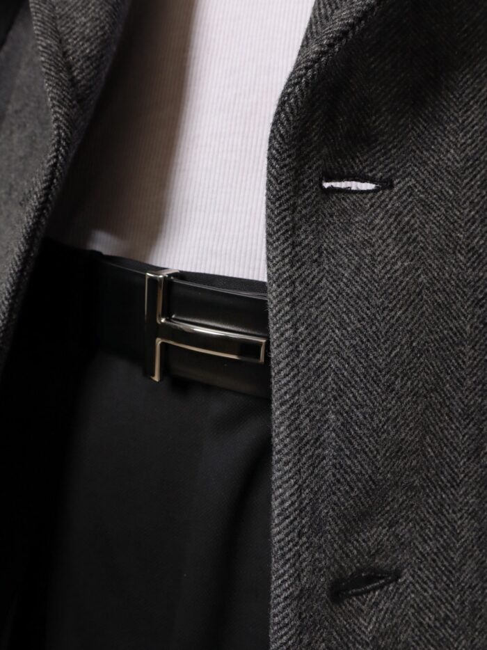 TOM FORD Leather Belt With Enameled Logo