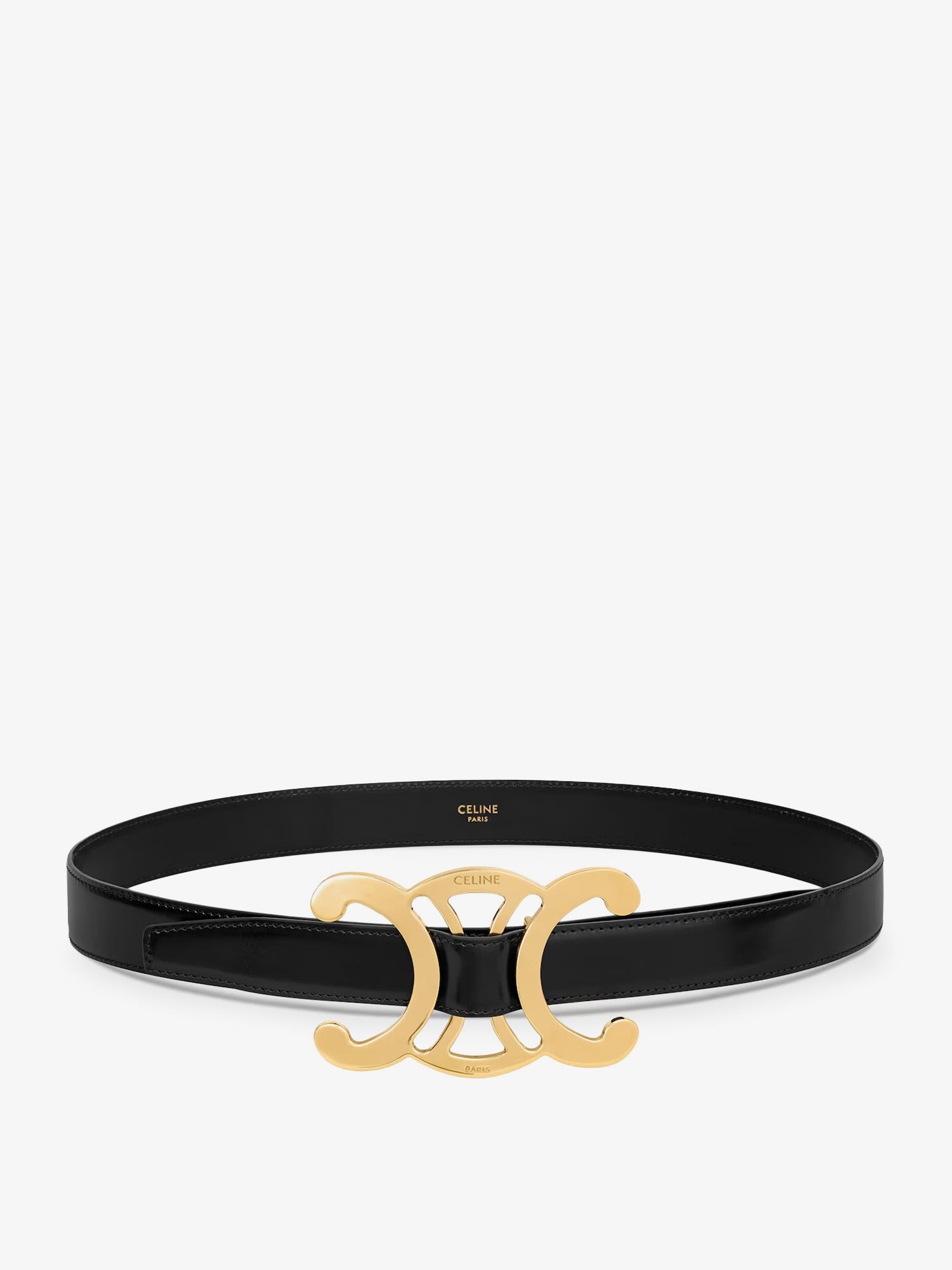 Celine Leather Belt With Triomphe Logo