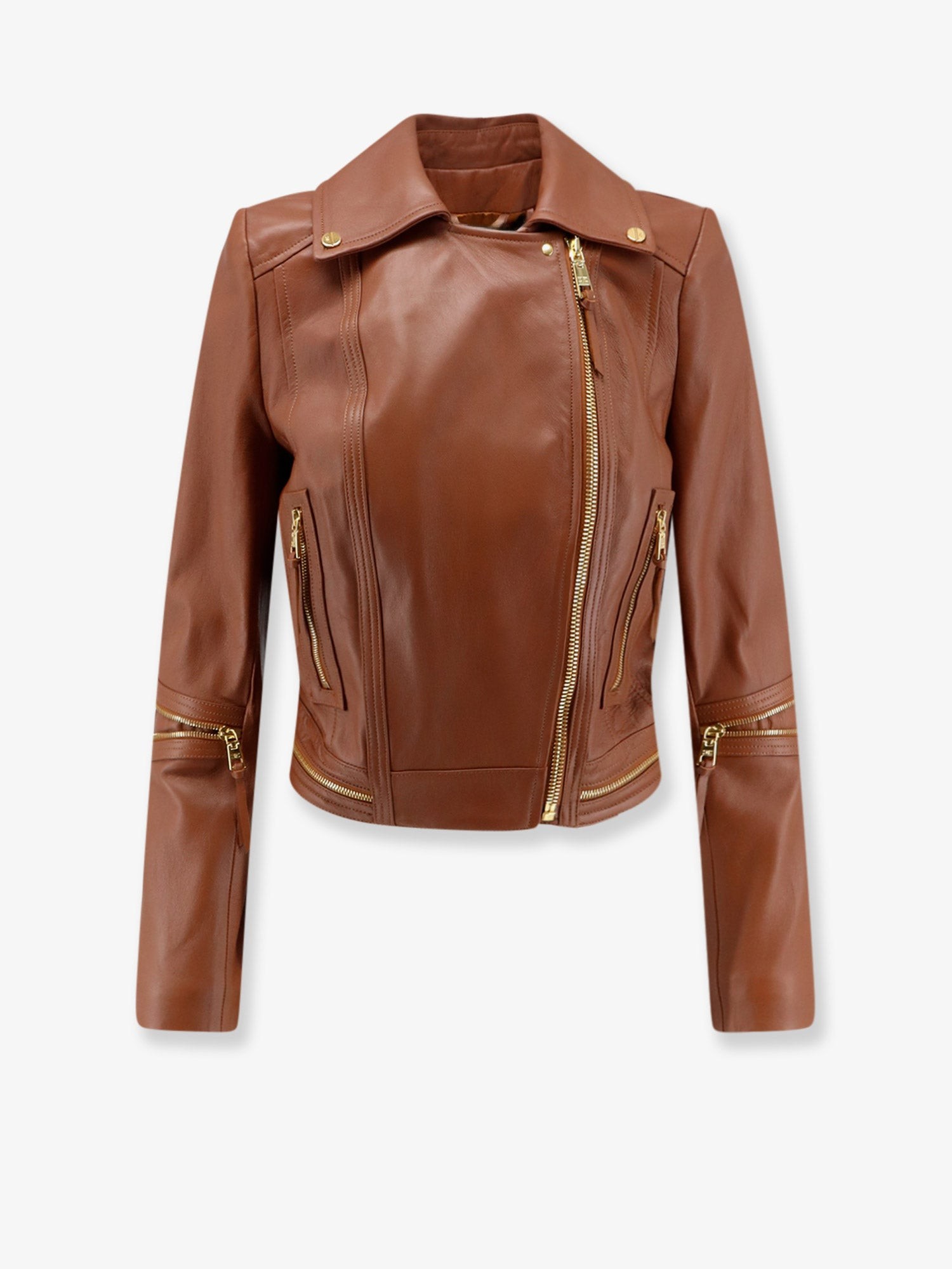 Elisabetta Franchi Leather Biker Jacket
