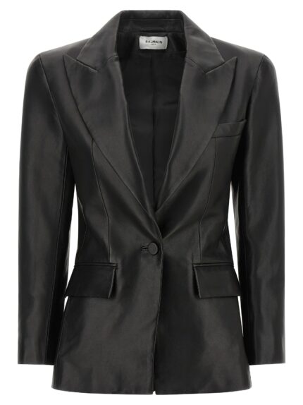 Balmain Leather Blazer