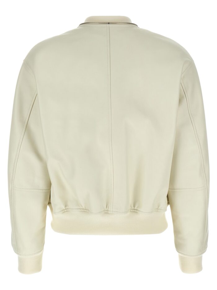 JIL SANDER Leather Bomber Jacket