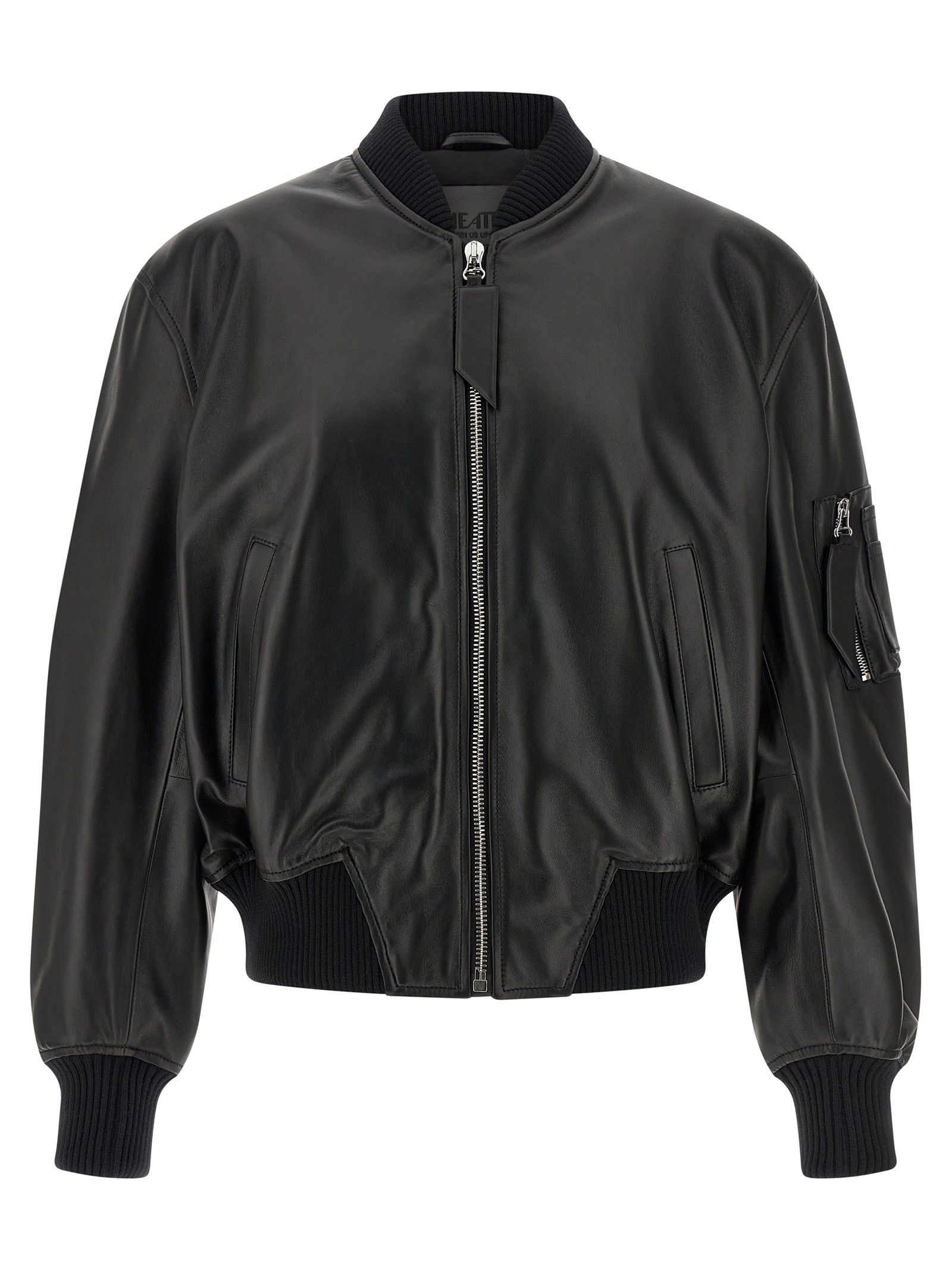 The Attico Leather Bomber Jacket