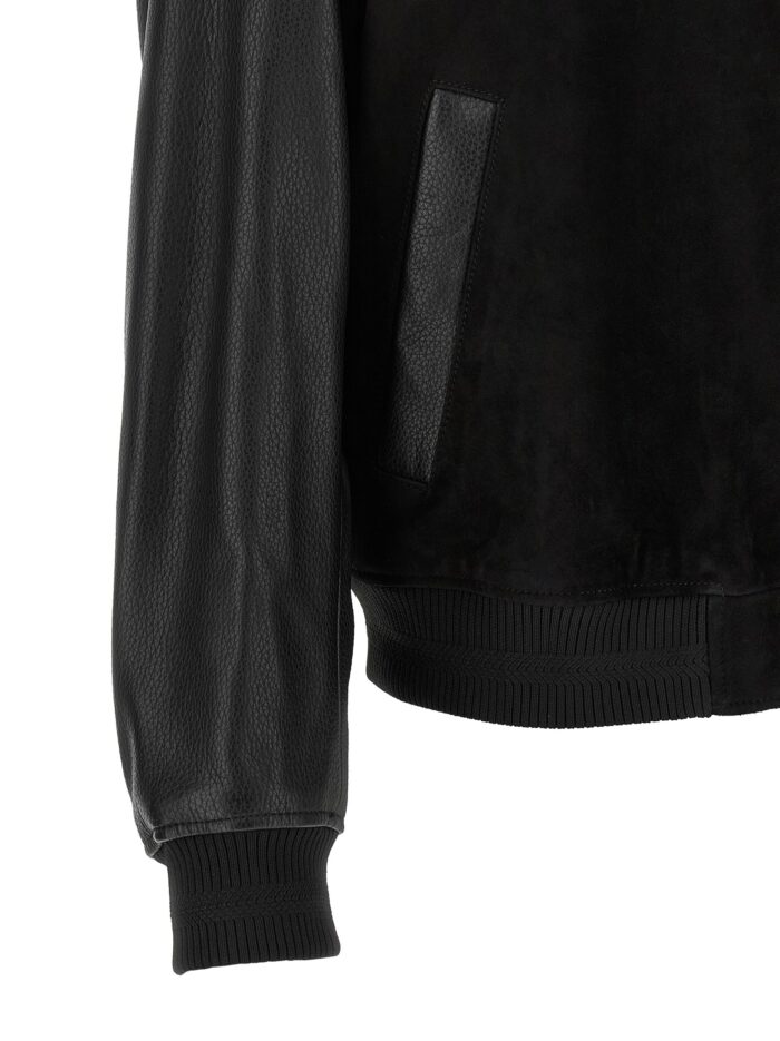 HUGO BOSS Leather Bomber Jacket