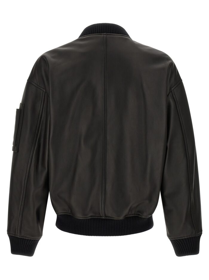 Dsquared2 Leather Bomber Jacket