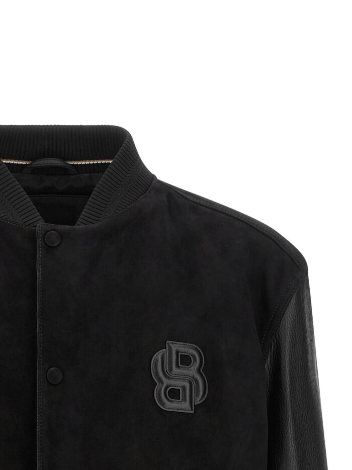 HUGO BOSS Leather Bomber Jacket