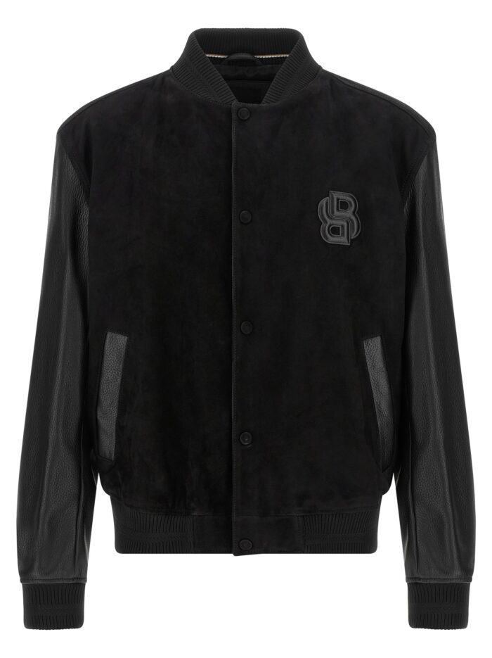 hugo boss leather bomber jacket HUGO BOSS Leather Bomber Jacket