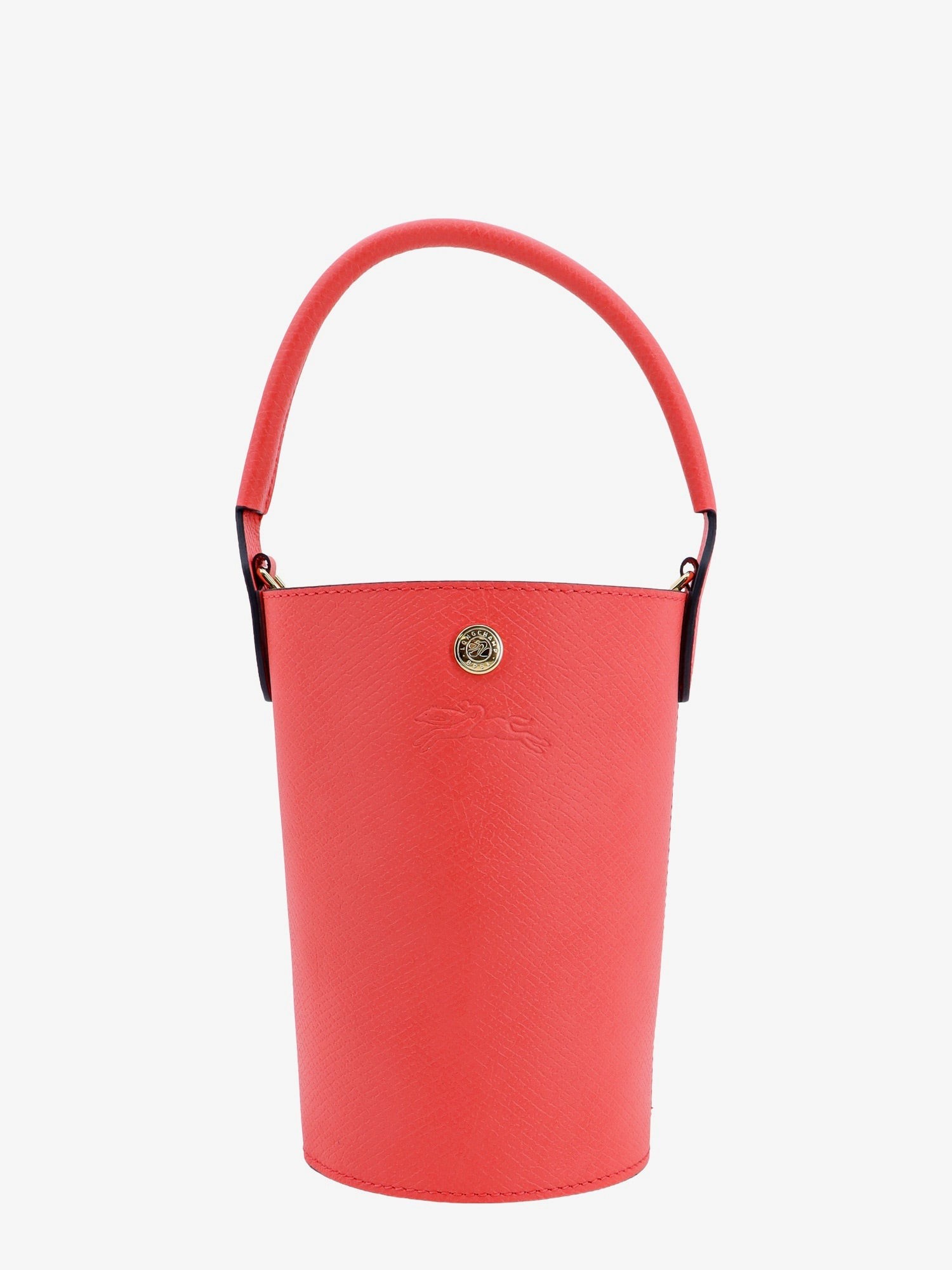LONGCHAMP PARIS Leather Bucket Bag With Engraved Logo