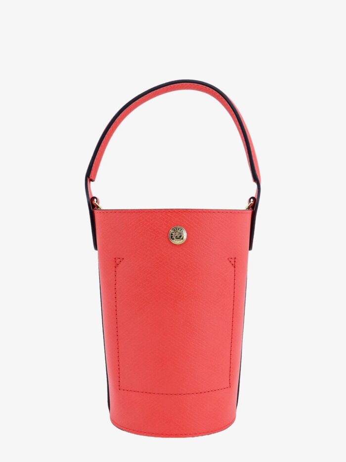 LONGCHAMP PARIS Leather Bucket Bag With Engraved Logo
