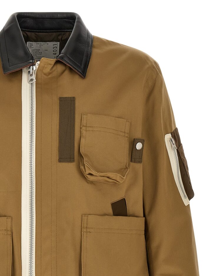 SACAI Leather Collar Blouson