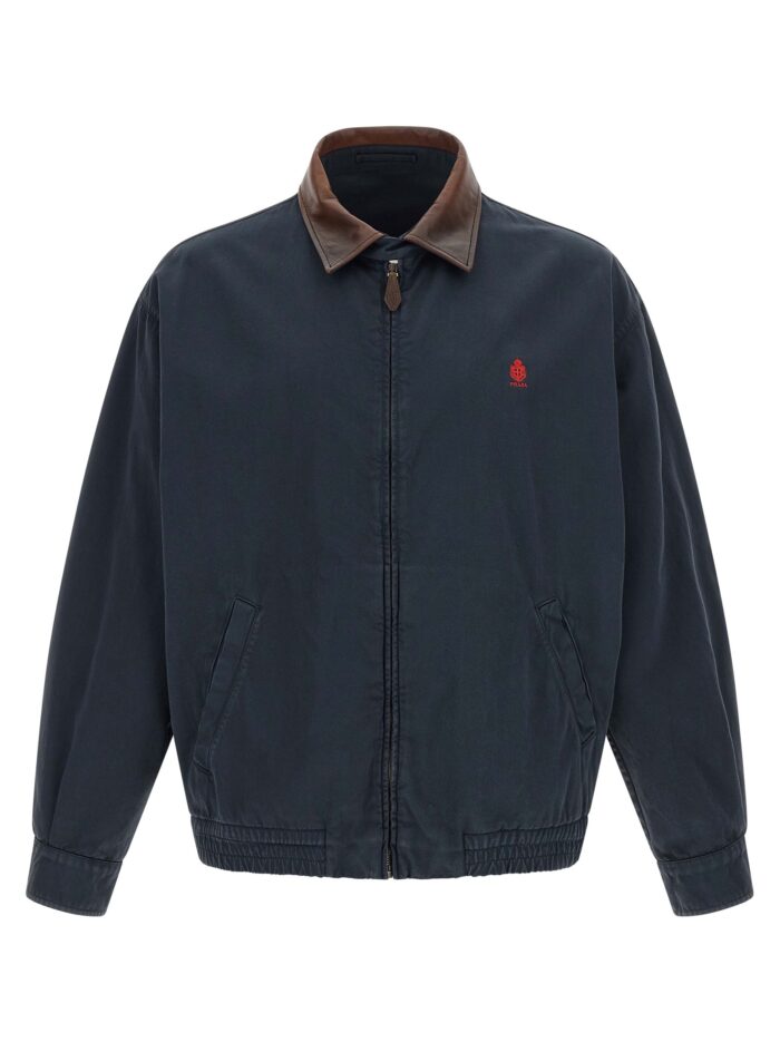 prada leather collar jacket PRADA Leather Collar Jacket