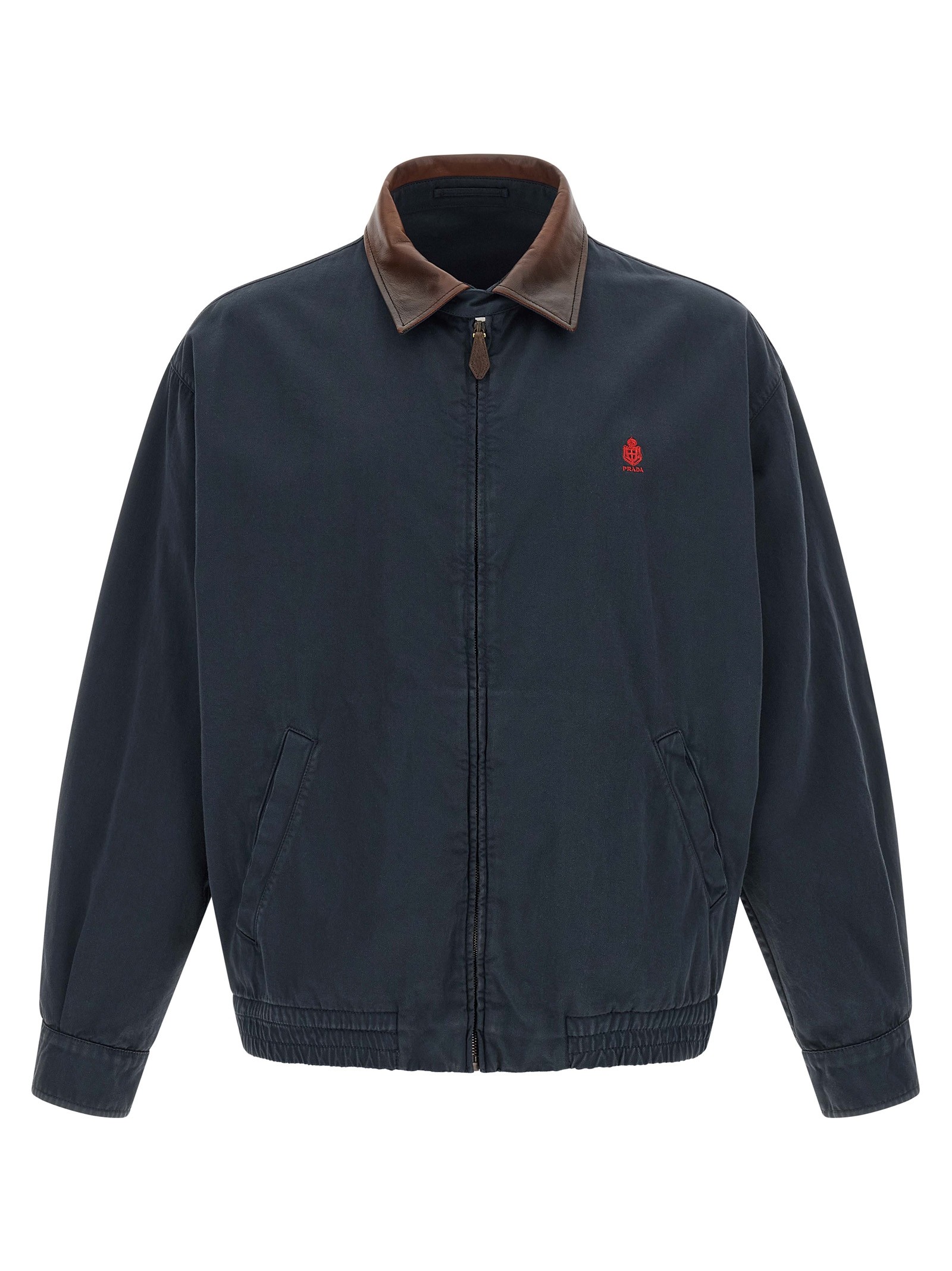 PRADA Leather Collar Jacket
