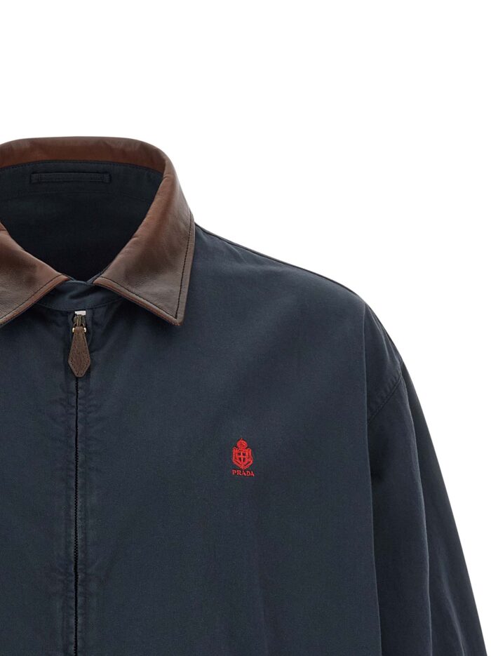 PRADA Leather Collar Jacket