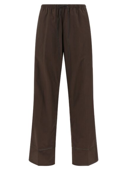 YVES SALOMON Leather Insert Pants