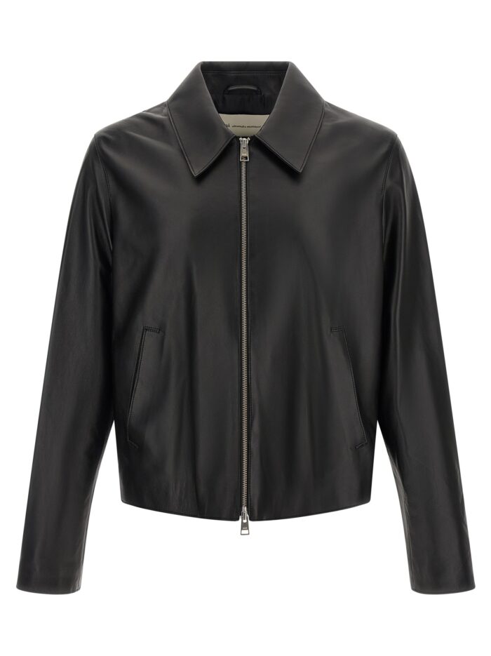 ami paris leather jacket AMI PARIS Leather Jacket