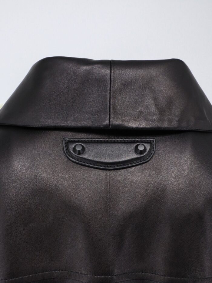 Balenciaga Leather Jacket With Logo Detail