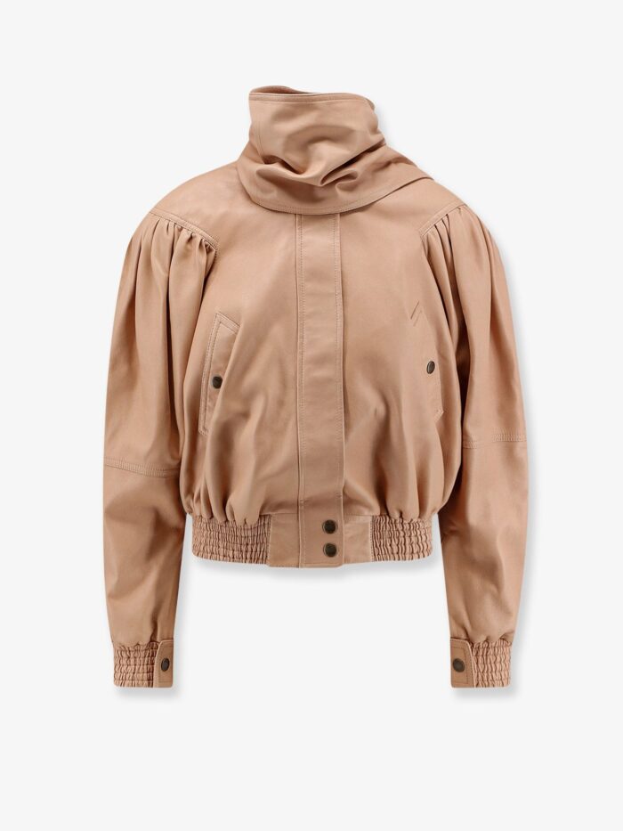 chloe' leather jacket with stitched profiles CHLOE' Leather Jacket With Stitched Profiles